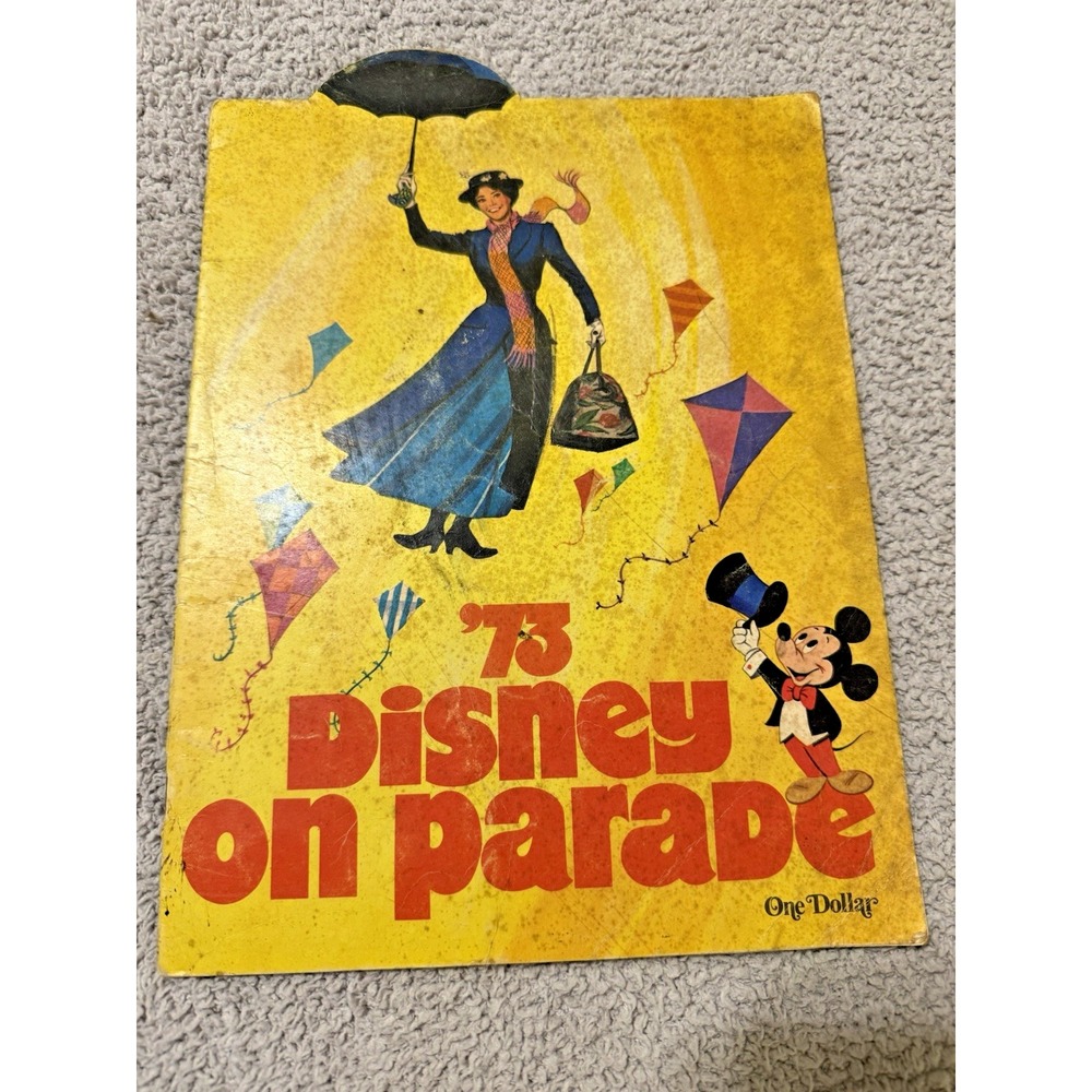 Vintage 1973 Disney on Parade Souvenir Program Disneyland Disney World Mickey
